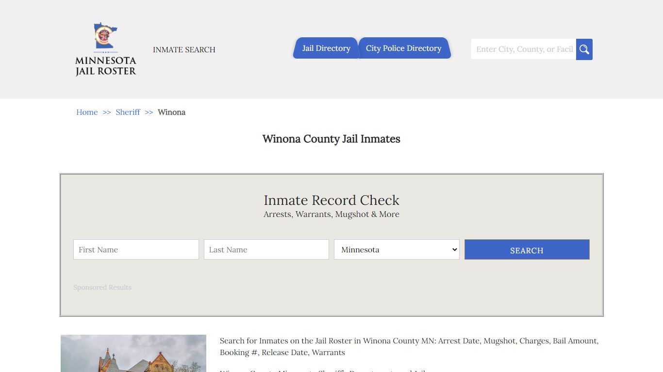 Winona County Jail Inmates | Jail Roster Search - MinnesotaJailRoster.com