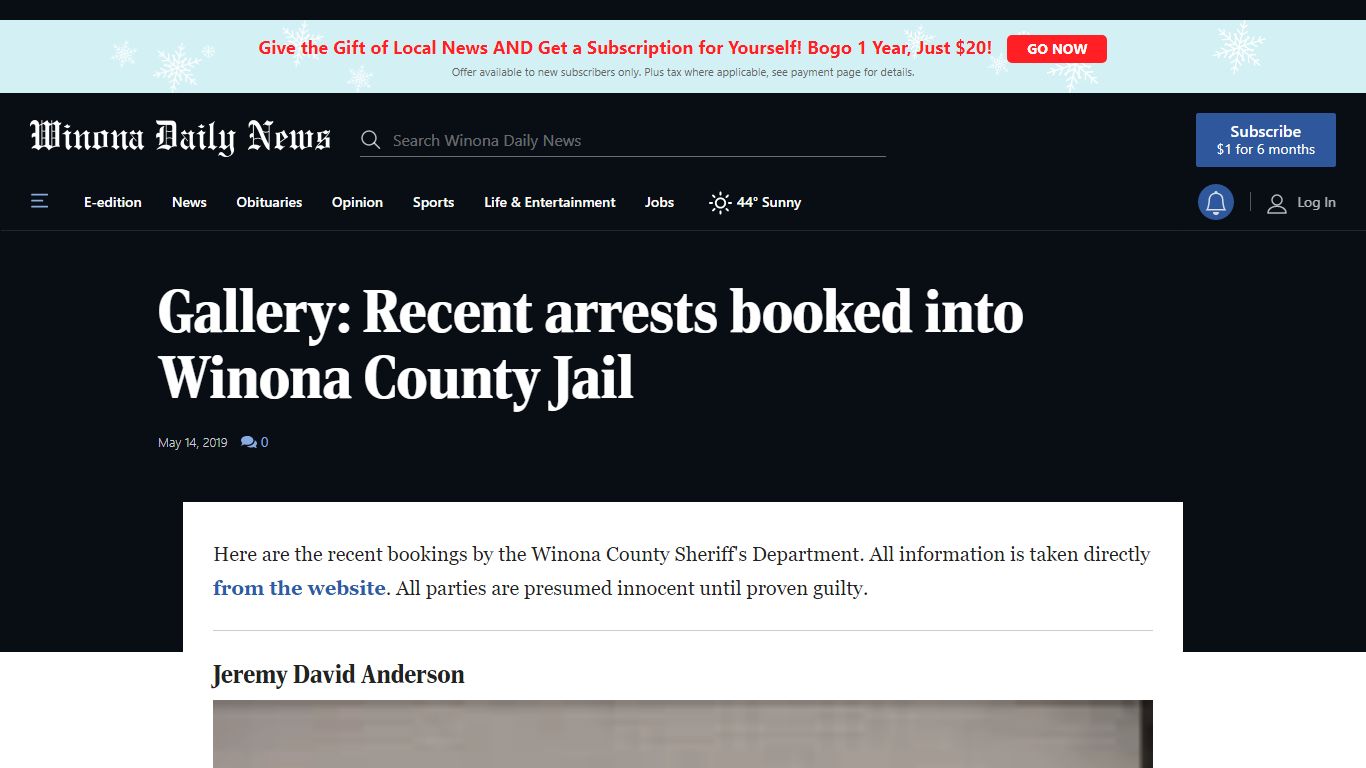 Gallery: Recent arrests booked into Winona County Jail - Winona Daily News
